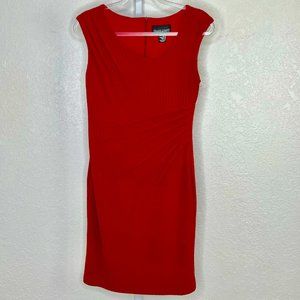 Frank Lyman Design Cherry Knit Gathered‎ Waist Midi Tank Dress Shapely Small